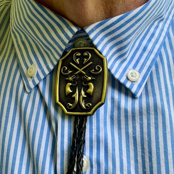 Bronze Cowboy Bolo Tie - Picture 5 of 5